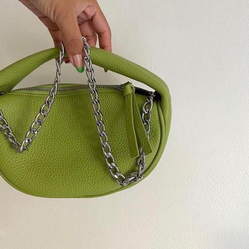 By FAR Lime Green Baby Cush Bag